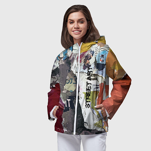 Женская ветровка Street art / 3D-Белый – фото 3