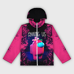 Ветровка с капюшоном женская AMONG US, цвет: 3D-белый
