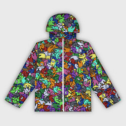 Ветровка с капюшоном женская Among Us Overload, цвет: 3D-белый