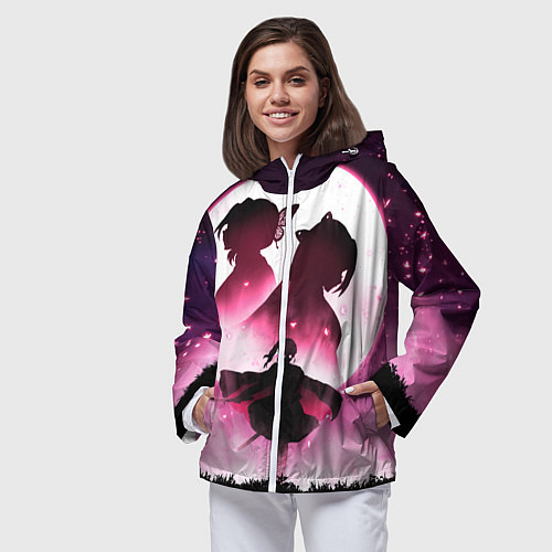 Женская ветровка Столп Бабочки / 3D-Белый – фото 3