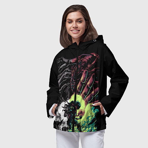 Женская ветровка Моя геройская академия / 3D-Черный – фото 3