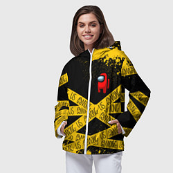 Ветровка с капюшоном женская AMONG US Амонг Ас, цвет: 3D-белый — фото 2