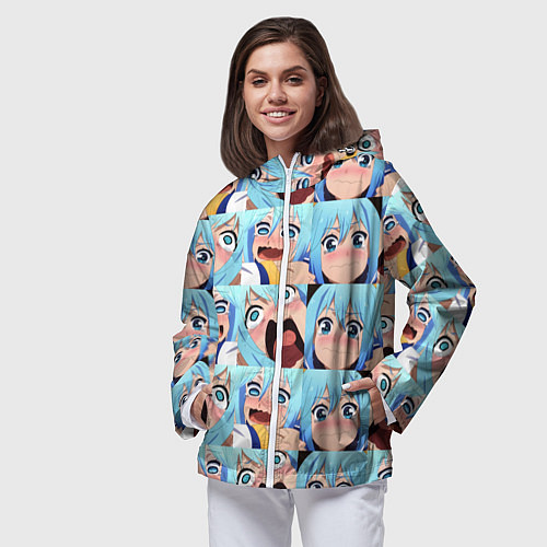 Женская ветровка Аква Коносуба Aqua Konosuba / 3D-Белый – фото 3