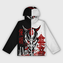 Ветровка с капюшоном женская Самурай Samurai, цвет: 3D-белый