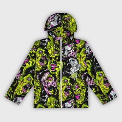 Ветровка с капюшоном женская ЗОМБИ, цвет: 3D-белый