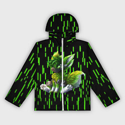 Ветровка с капюшоном женская Protogen music, цвет: 3D-белый