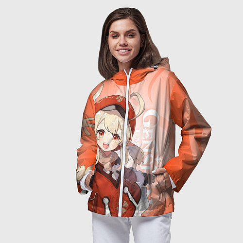 Женская ветровка GENSHIN IMPACT, КЛИ / 3D-Белый – фото 3