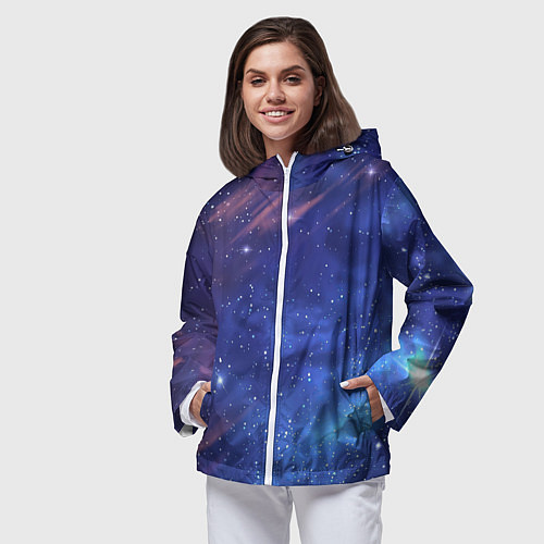Женская ветровка Звёздное небо / 3D-Белый – фото 3