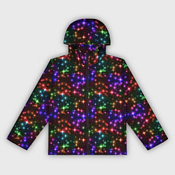 Ветровка с капюшоном женская Разноцветное Сияние, цвет: 3D-черный