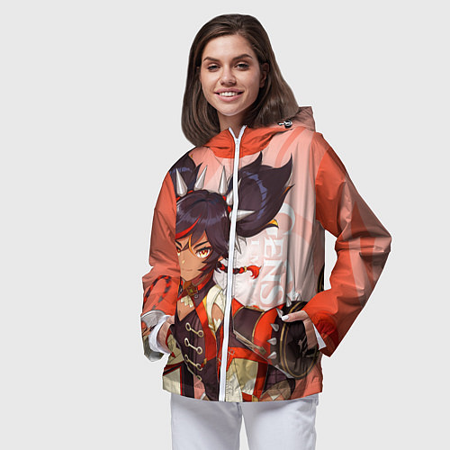 Женская ветровка GENSHIN IMPACT, СИНЬ ЯНЬ / 3D-Белый – фото 3