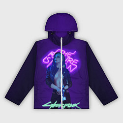 Ветровка с капюшоном женская Cyberpunk 2077 V, цвет: 3D-белый