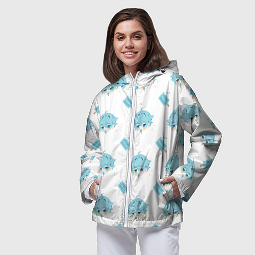 Женская ветровка Genshin Impact / 3D-Белый – фото 3