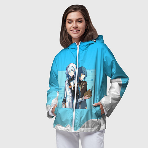 Женская ветровка Genshin Impact / 3D-Белый – фото 3