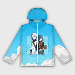 Ветровка с капюшоном женская Genshin Impact, цвет: 3D-белый