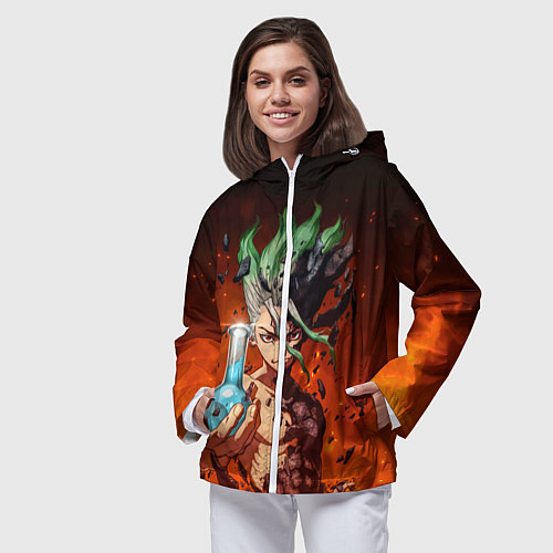 Женская ветровка Доктор Стоун / 3D-Белый – фото 3