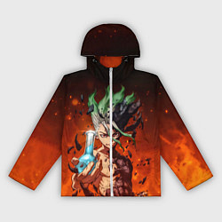 Ветровка с капюшоном женская Доктор Стоун, цвет: 3D-белый