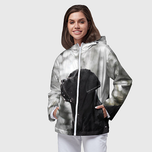 Женская ветровка Лабрадор Марк / 3D-Белый – фото 3