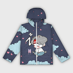 Ветровка с капюшоном женская BTS Sleep, цвет: 3D-белый