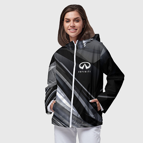 Женская ветровка Infiniti / 3D-Белый – фото 3