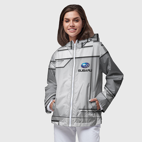 Женская ветровка SUBARU СУБАРУ / 3D-Белый – фото 3