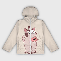 Ветровка с капюшоном женская Pop Cat, цвет: 3D-белый