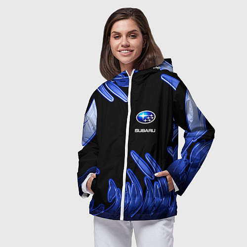 Женская ветровка Subaru / 3D-Белый – фото 3