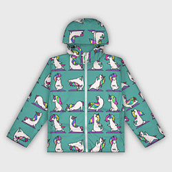 Ветровка с капюшоном женская Единороги Зарядка, цвет: 3D-белый