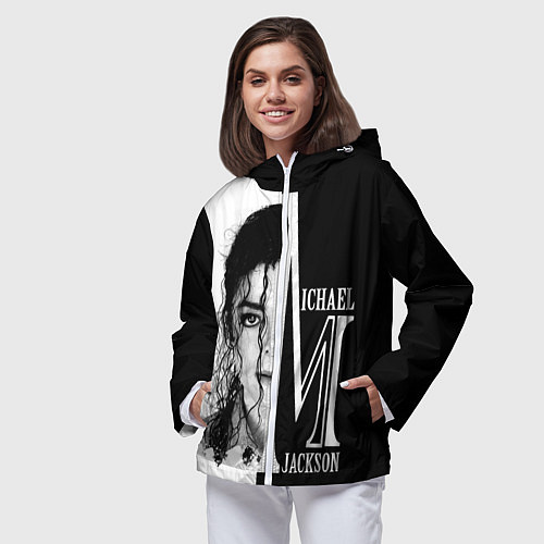 Женская ветровка Майкл Джексон / 3D-Белый – фото 3