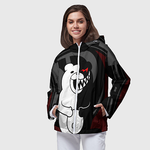 Женская ветровка MONOKUMA МОНОКУМА DANGANRO / 3D-Белый – фото 3