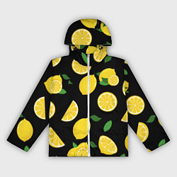 Женская ветровка Лимоны на чёрном
