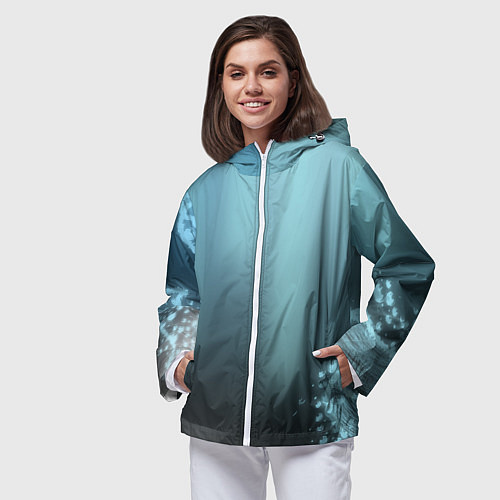 Женская ветровка Водяные свечения / 3D-Белый – фото 3