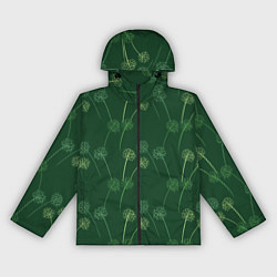 Ветровка с капюшоном женская Одуванчики, цвет: 3D-черный