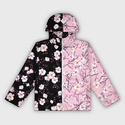 Ветровка с капюшоном женская САКУРА SAKURA ВИШНЯ, цвет: 3D-белый
