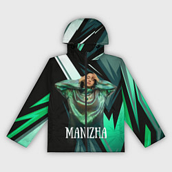 Ветровка с капюшоном женская Манижа Manizha, цвет: 3D-черный