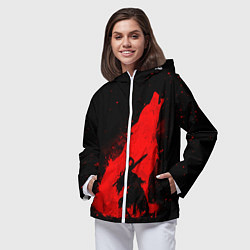 Ветровка с капюшоном женская DARK SOULS ТЁМНЫЕ ДУШИ, цвет: 3D-белый — фото 2