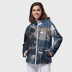 Ветровка с капюшоном женская Пятый снайпер, цвет: 3D-белый — фото 2