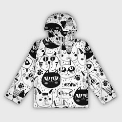 Ветровка с капюшоном женская Кошки, цвет: 3D-белый
