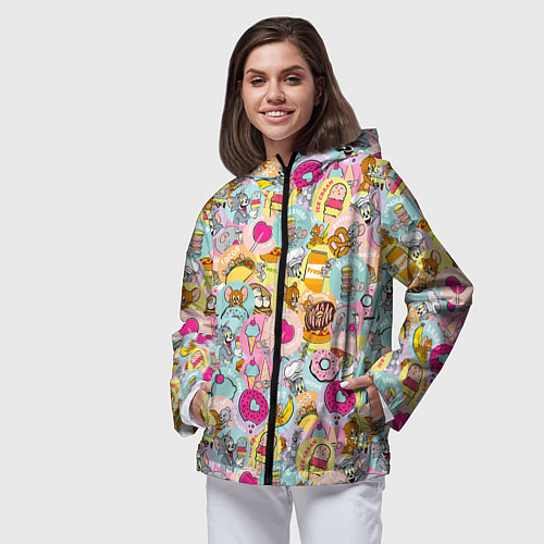 Женская ветровка Том и Джерри / 3D-Черный – фото 3