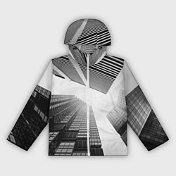 Ветровка с капюшоном женская Минимализм, цвет: 3D-белый