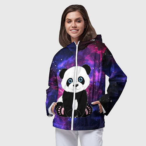 Женская ветровка Space Panda / 3D-Белый – фото 3