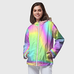 Ветровка с капюшоном женская Цвет волшебства, цвет: 3D-белый — фото 2