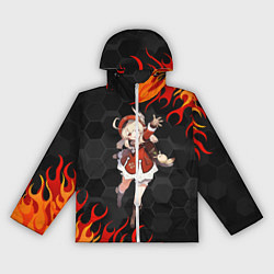Ветровка с капюшоном женская Genshin Impact - Klee, цвет: 3D-белый
