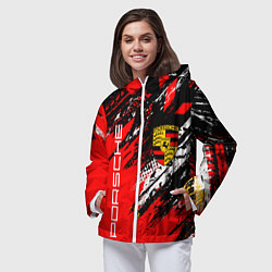 Ветровка с капюшоном женская PORSCHE ПОРШЕ ГРАНЖ, цвет: 3D-белый — фото 2