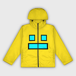 Ветровка с капюшоном женская Geometry Dash: Smile, цвет: 3D-черный