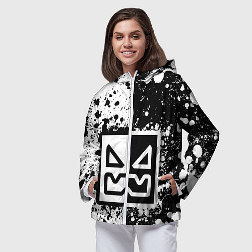 Женская ветровка Geometry Dash: Black / 3D-Белый – фото 3