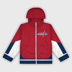 Ветровка с капюшоном женская Washington Capitals, цвет: 3D-белый