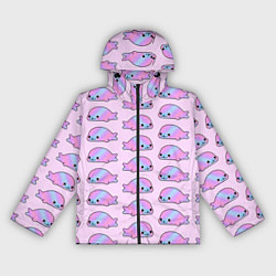 Ветровка с капюшоном женская Нерпы, цвет: 3D-черный