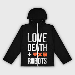 Ветровка с капюшоном женская Love Death Robots, цвет: 3D-белый