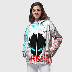 Ветровка с капюшоном женская СОН ДЖИН ВУ SOLO LEVELING, цвет: 3D-белый — фото 2