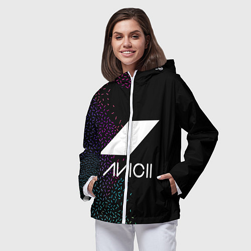 Женская ветровка AVICII RAIBOW STYLE / 3D-Белый – фото 3